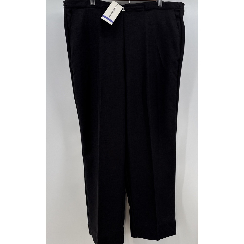 NWT‎ Women's Alfred Dunner Black Elastic Back Dress Pants, Size 18